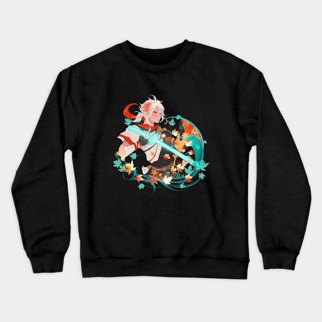 kazuha genshin impact sticker Crewneck Sweatshirt by Mariliya